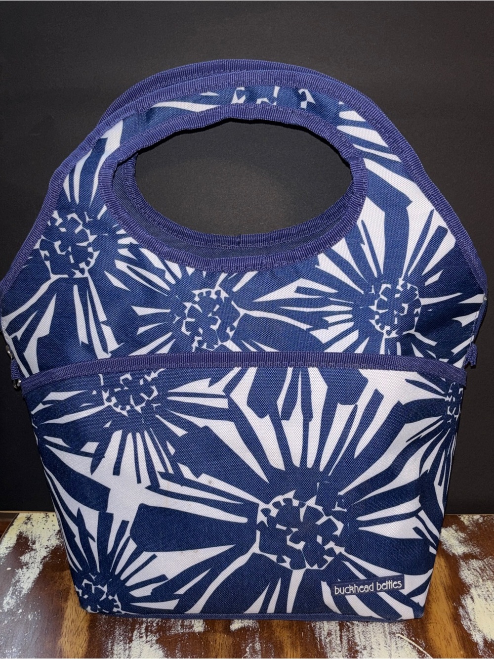 Buckhead Betties Navy Floral Lunch Tote Bag